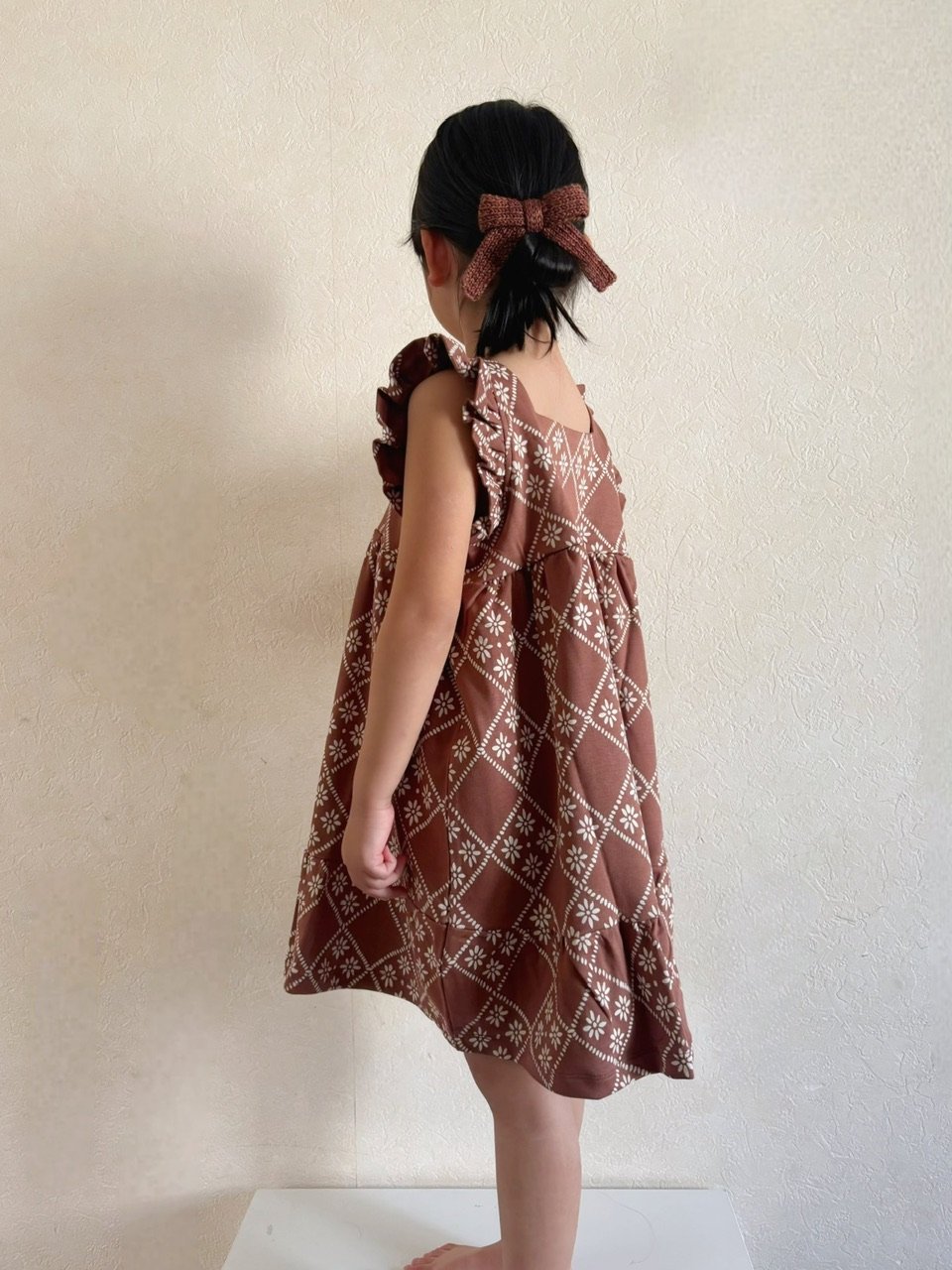 Misha & Puff RUFFLE SLEEVE DRESS - COLA FLORA T