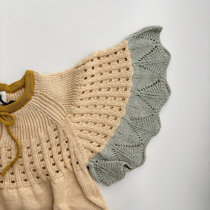 MABLI Eirlys Dress マブリ ワンピース 4y 4歳 SS24 MABLI]【残りわずか！】EIRLYS DRESS | EUCALYPTUS | Ron