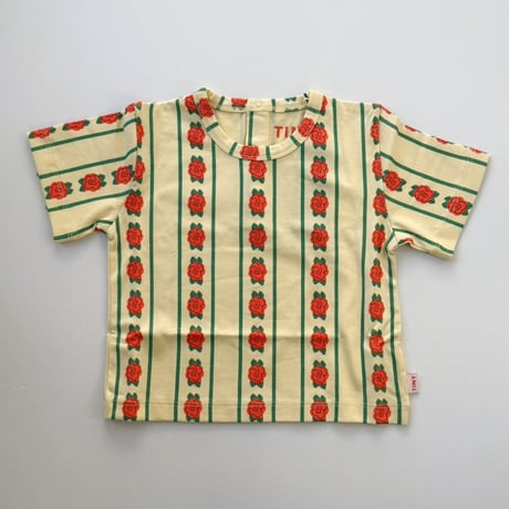 tiny cottons  Rose Pattern Knitted Baby Tee
