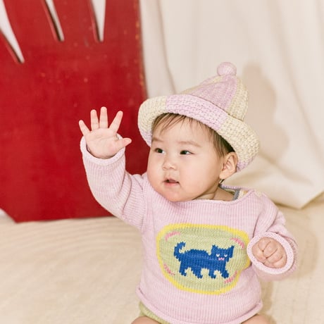 Misha & Puff　BABY CROCHET TULIP HAT - AURA