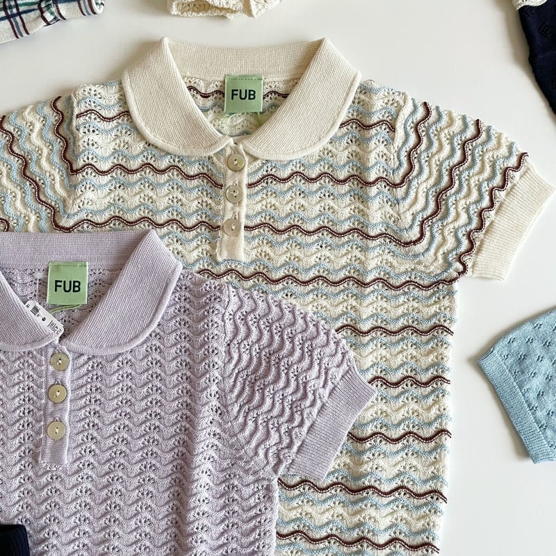 FUB Pointelle Polo - AMETYST | Baby Style LAB