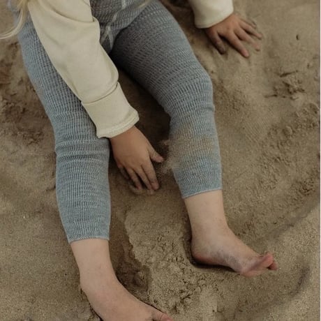 SILLY Silas　RETRO RIBBED FOOTLESS TIGHTS - Marshmallow Sky