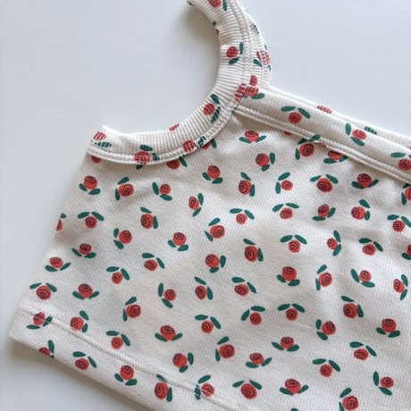 tiny cottons  Tiny Roses Rib Top