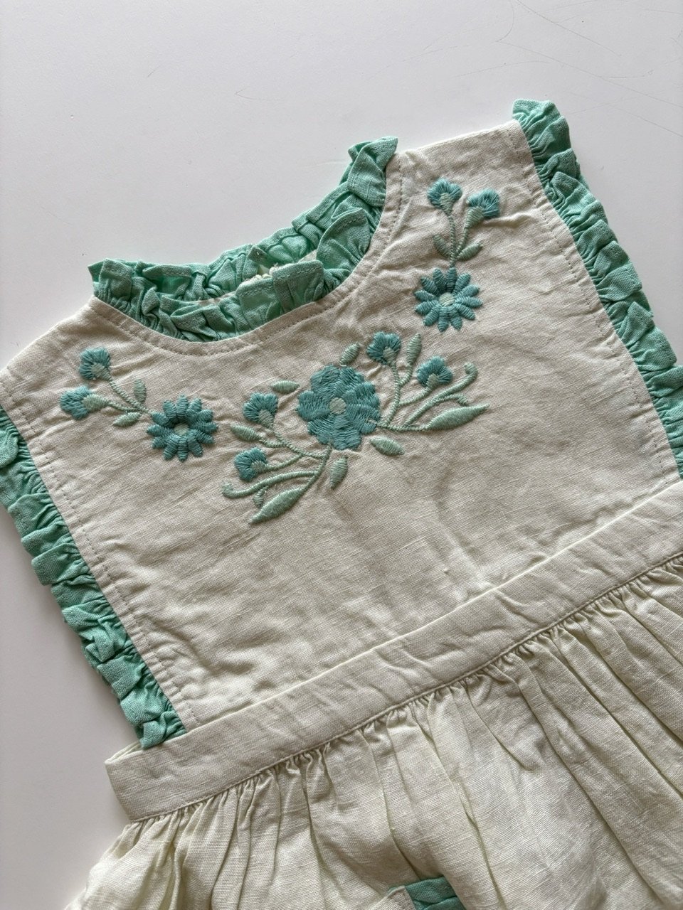 Apolina IDA DRESS - MINT CREAM/SEAGLASS | Baby