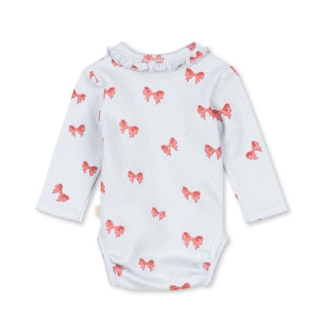 KongesSløjd　SUI NEWBORN FRILL BODY GOTS - ROSIA BLUE BOW