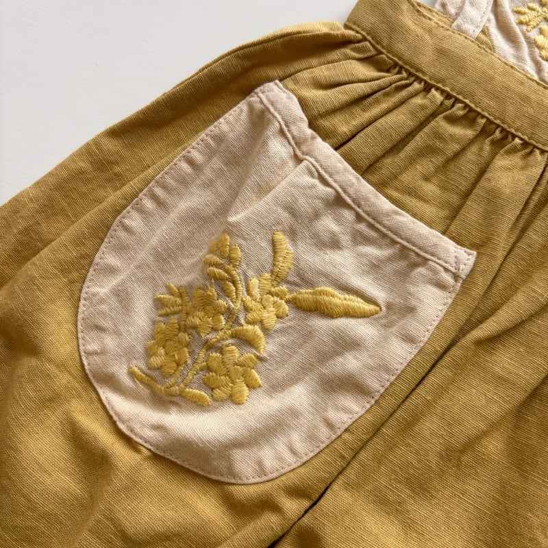 Apolina BIBI PANELLED PINAFORE - HONEY | Baby