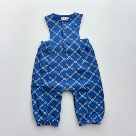 tiny cottons  FLOWER GRID DUNGAREE