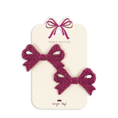 Konges Sløjd 　2 PACK PEARLY BOW HAIR CLIPS