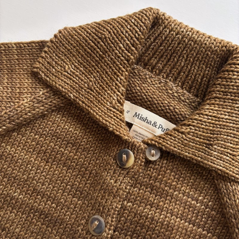 Misha & Puff Zig Zag Cardigan - Nutshell | Baby