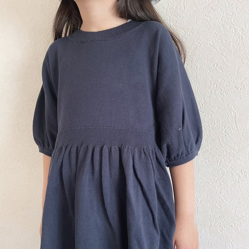CARAMEL SOYBEAN DRESS - NAVY | Baby Style LAB