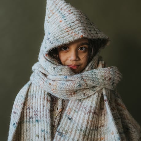 MABLI  BLEWOG HOODED SCARF - JEWEL SPECKLE