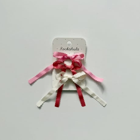Rockahula Kids   Scalloped Bow Tie Clips 3 pack-MULTI