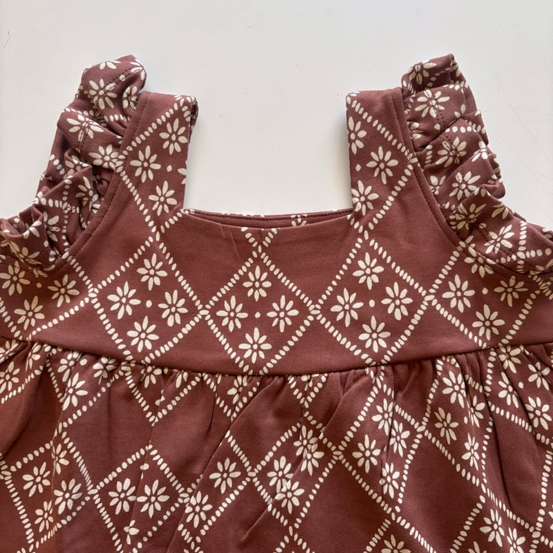 Misha & Puff RUFFLE SLEEVE DRESS - COLA FLORA T