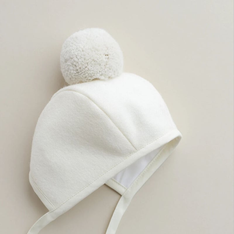 Briar Baby IVORY POM BONNET | Baby Style LAB