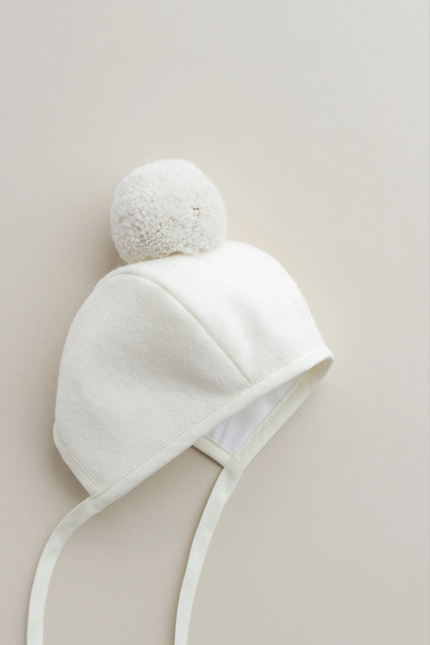 Briar Baby IVORY POM BONNET | Baby Style LAB