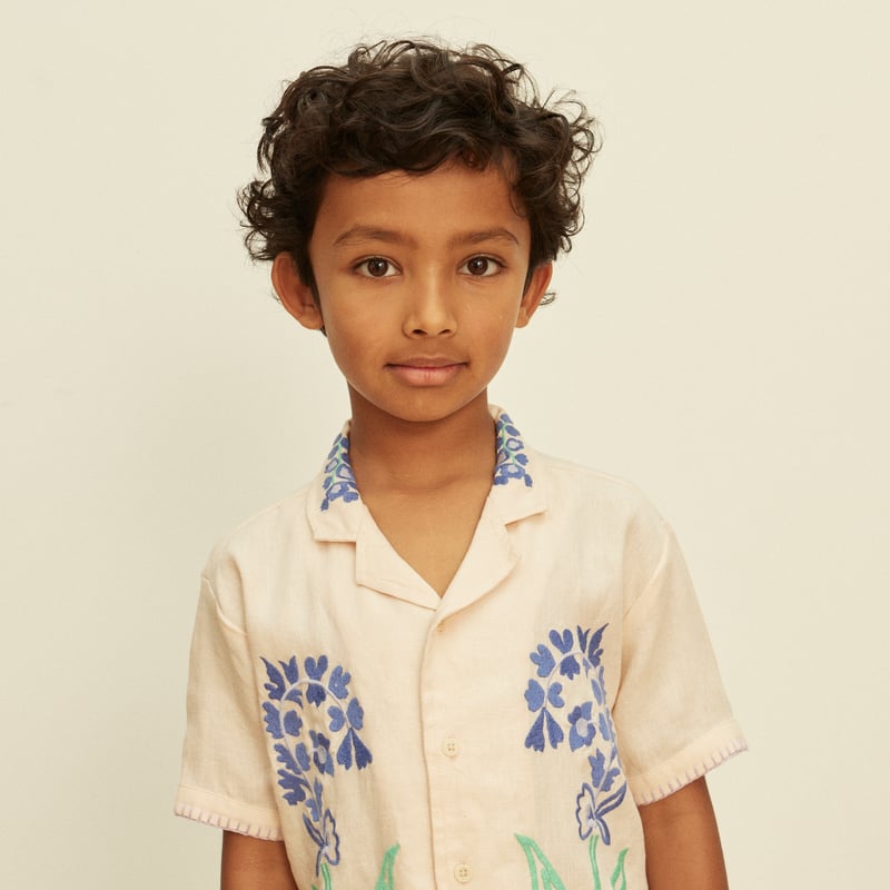 Apolina DONNY EMBROIDERED SHIRT - BLUSH | Baby