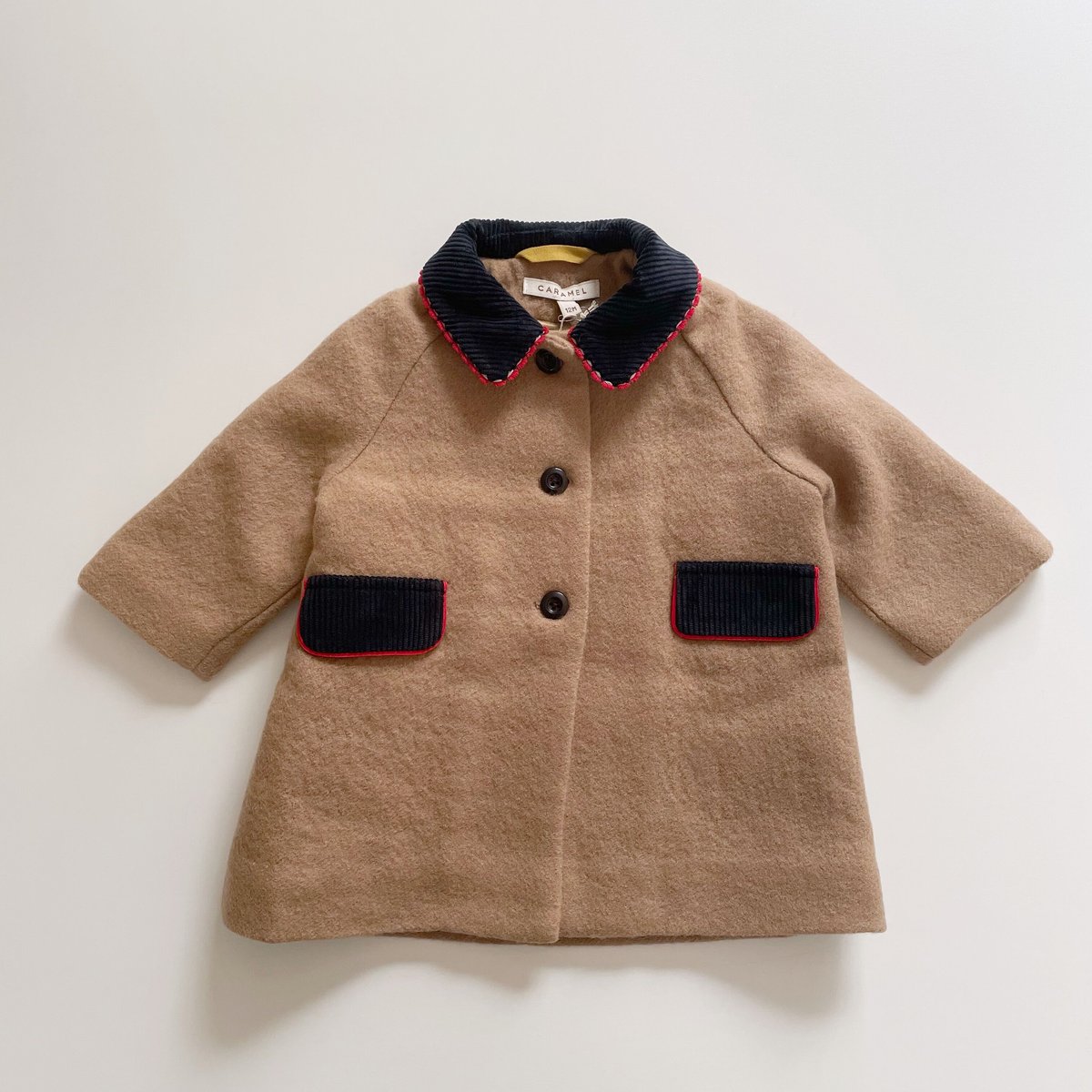 CARAMEL キャラメル ウールコート チェスター ネイビー 6Y CARAMEL