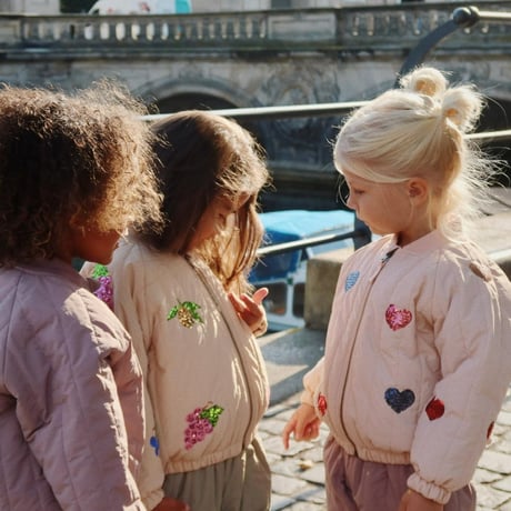KongesSløjd　JUNO SEQUIN BOMBER JACKET - CAMEO ROSE
