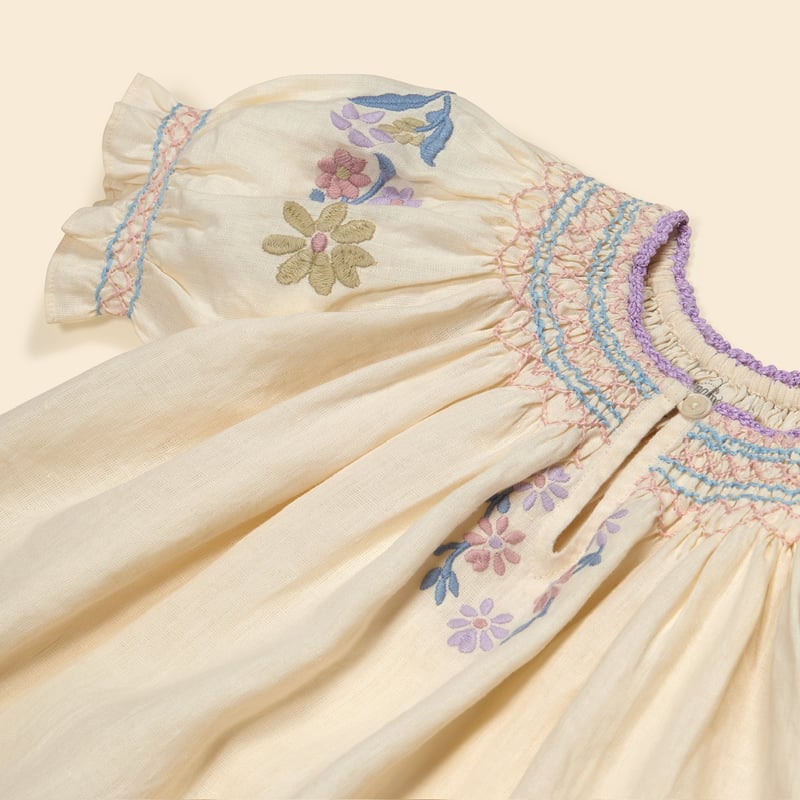 Apolina VERNA SMOCK DRESS - CREAM | Baby Style