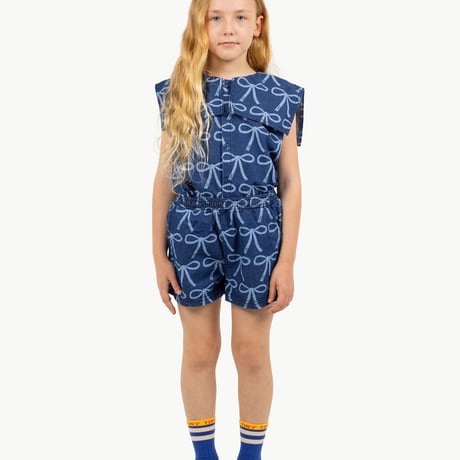 tiny cottons   BOWS WOVEN SHORT - blue denim