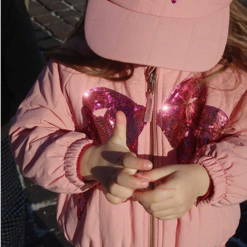 KongesSløjd JUNO SEQUIN BOMBER JACKET - ROSETTE KongesSløjd JUNO SEQUIN BOMBER JACKET - ROSETTE