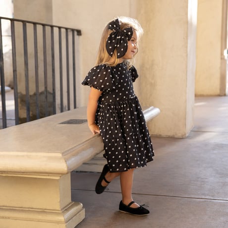NORALEE　CHLOE DRESS - BLACK&IVORY DOT