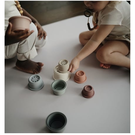 Mushie Stacking Cups Toy | Made in Denmark (Forest)