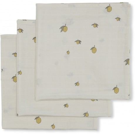 3 PACK MUSLIN CLOTH - LEMON  バラ売り