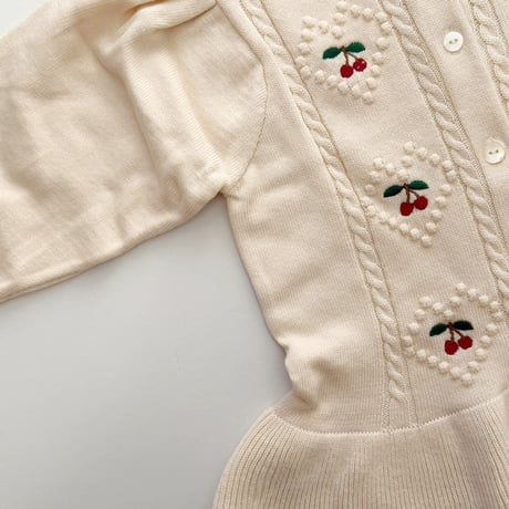 KongesSløjd　SOLEIL CARDIGAN GOTS - PEARLED IVORY