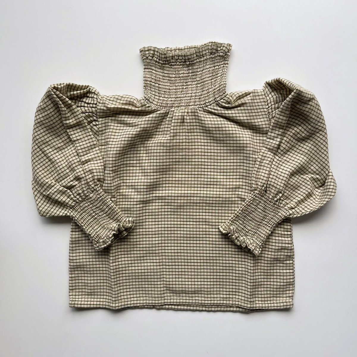 Liilu Smocked Check Blouse - check | Baby Sty