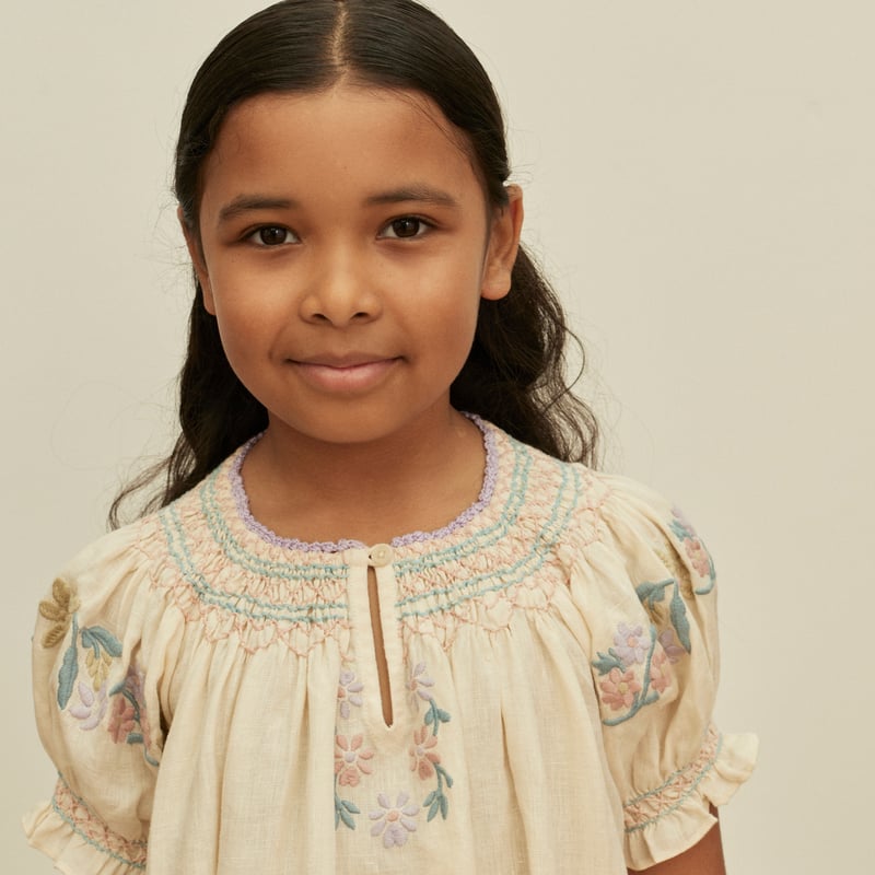 Apolina VERNA SMOCK DRESS - CREAM | Baby Style