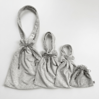 ドローイングバッグ Terry towel グレー Mサイズ(shoulder)/Sサイズ/Miniサイズ/miniminiサイズ