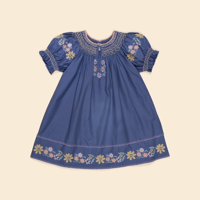 Apolina VERNA SMOCK DRESS - AZUL | Baby Style LAB
