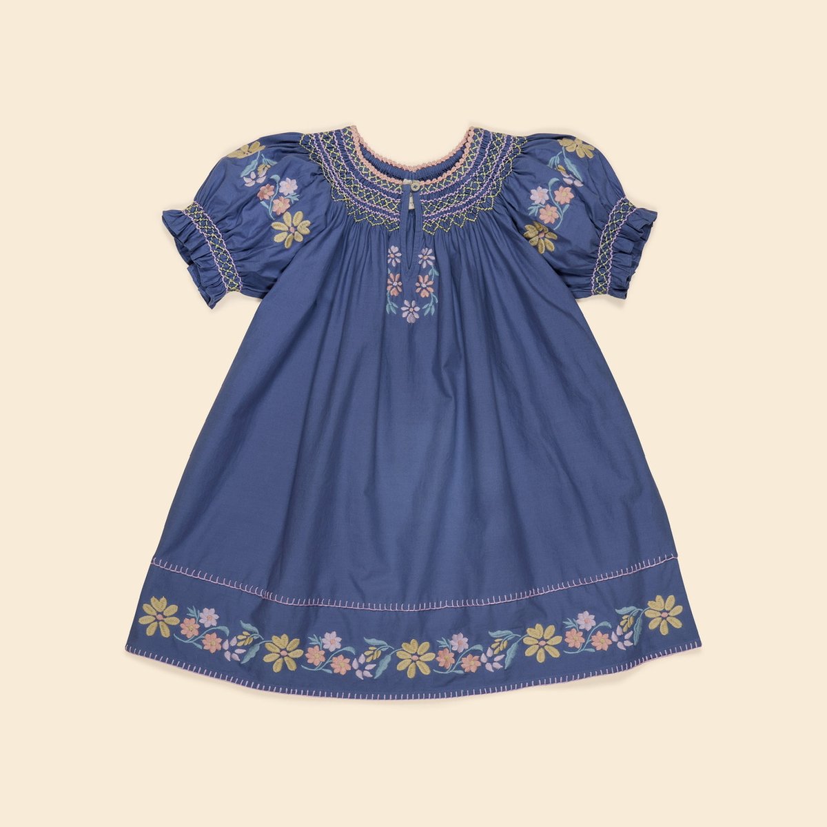 Apolina VERNA SMOCK DRESS - AZUL | Baby Style LAB