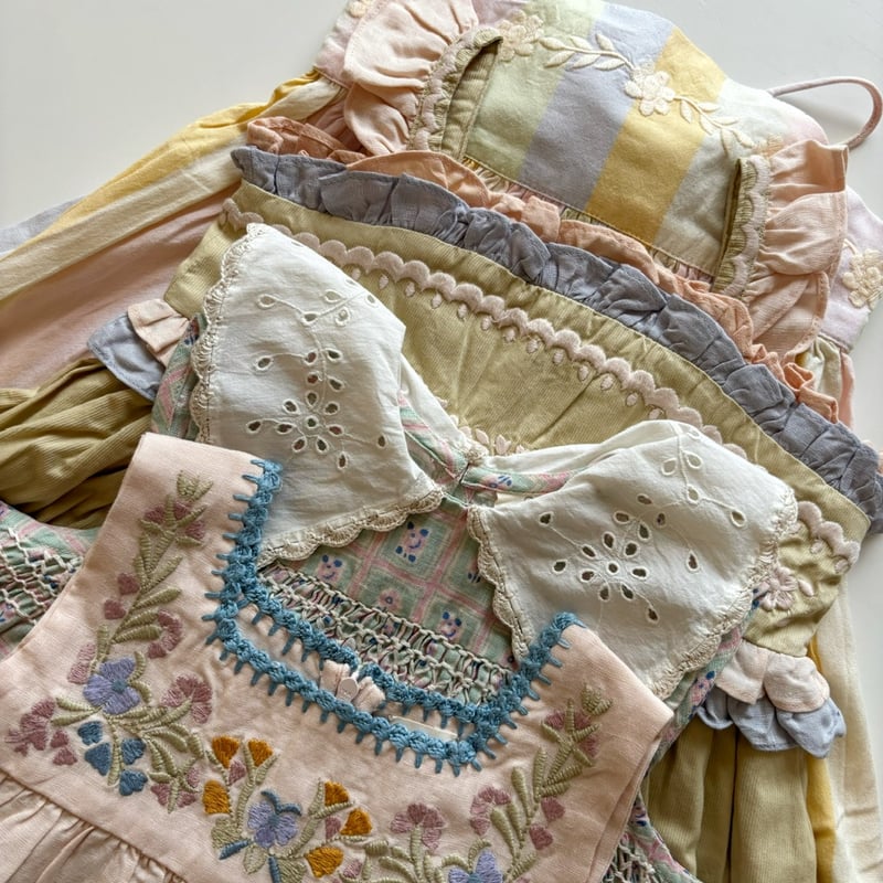 apolina kids◾️magrit sundress 5-7 Cotton woven embroidered dress vintage inspired child. – Apolina