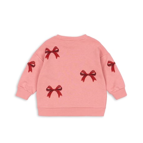 Konges Sløjd 　LOU BOW SWEAT SHIRT OCS - STRAWBERRY ICE
