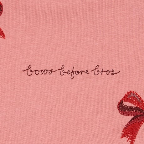 Konges Sløjd 　LOU BOW SWEAT SHIRT OCS - STRAWBERRY ICE