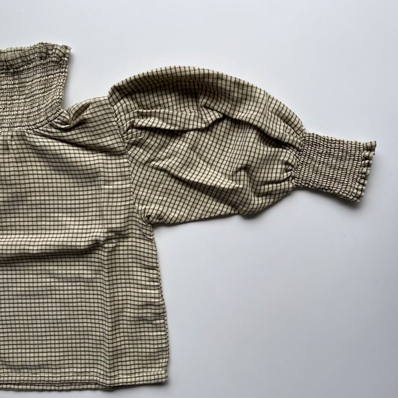 Liilu Smocked Check Blouse - check | Baby Sty