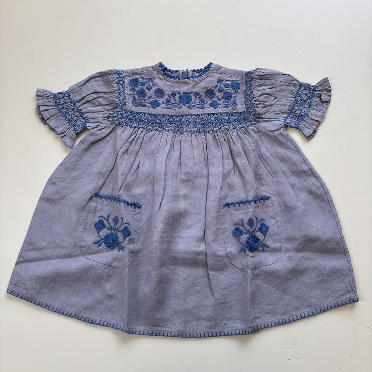 Apolina DORA DRESS - BLUE-LILAC | Baby Style LAB