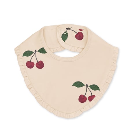 Konges Sløjd  2 PACK FRILL BIB - MA GRANDE CERISE/ NOUVELLE PEACH