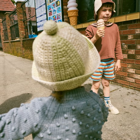 Misha & Puff　BABY CROCHET TULIP HAT - AVENTURINE