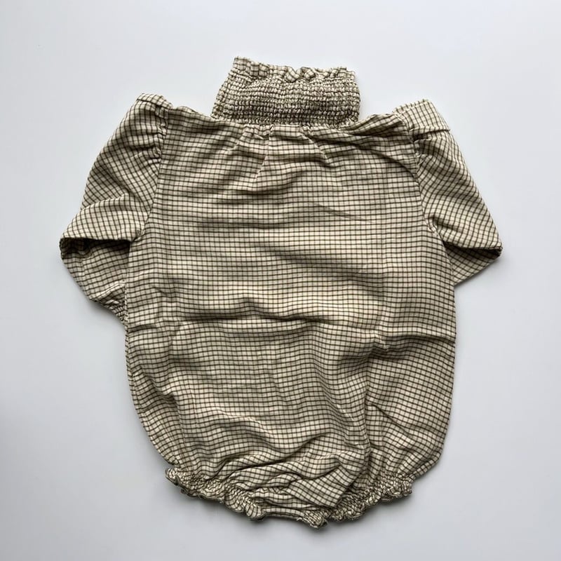 Liilu Kaio Romper - tattersall check 12m