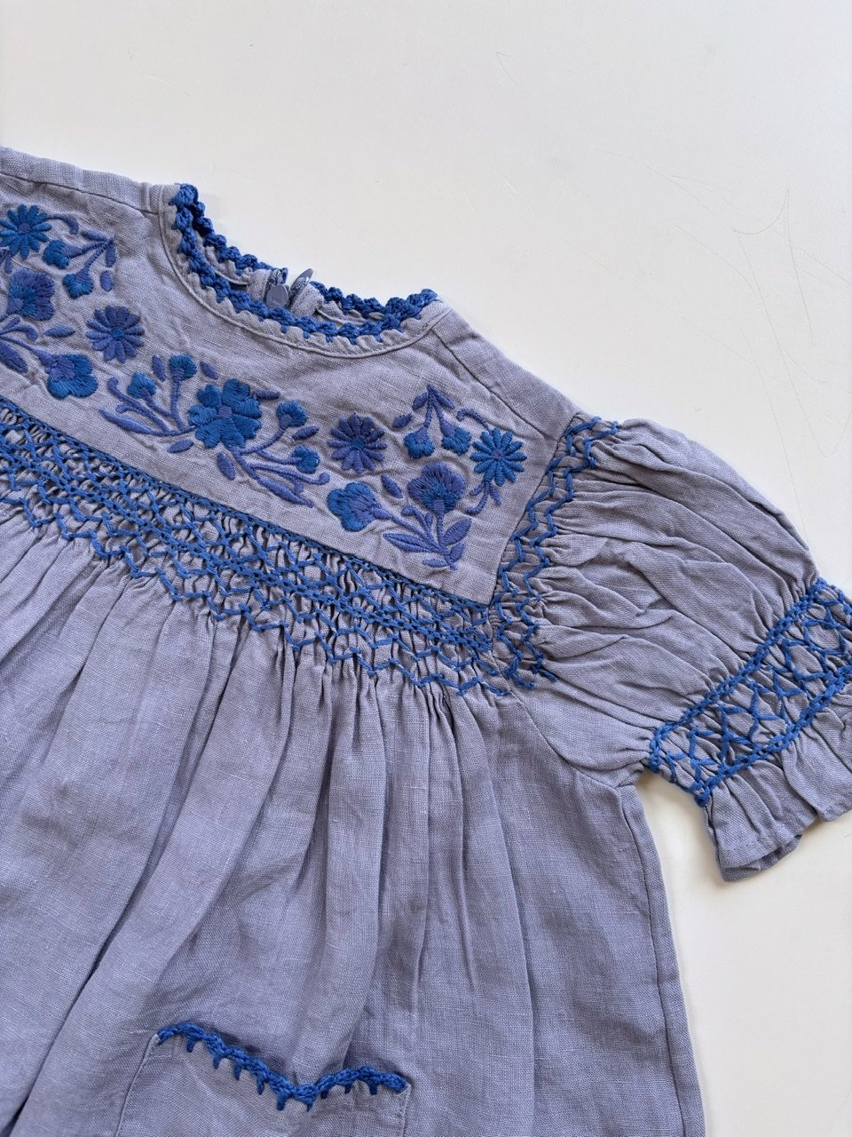 Apolina DORA DRESS - BLUE-LILAC | Baby Style LAB