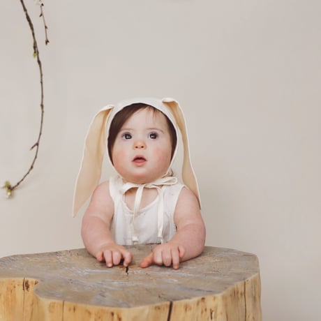 Briar Baby  IVORY BUNNY BONNET
