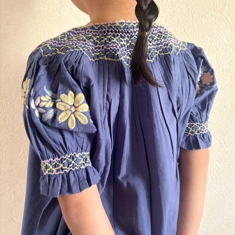 Apolina  VERNA SMOCK DRESS - AZUL