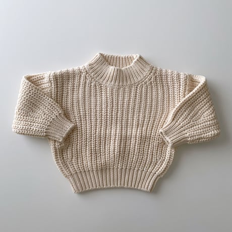 QUINCY MAE　Chunky Knit sweater - natural