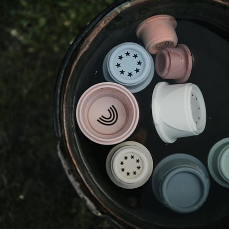 Mushie Stacking Cups Toy | Made in Denmark (Petal)