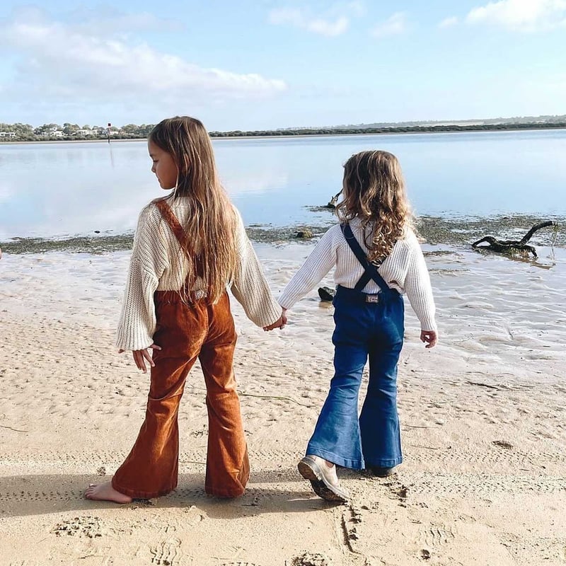 twincollective コーデュロイフレアオーバーオール Twin Collective / FARRAH FLARE OVERALL - Toffee Cord | w