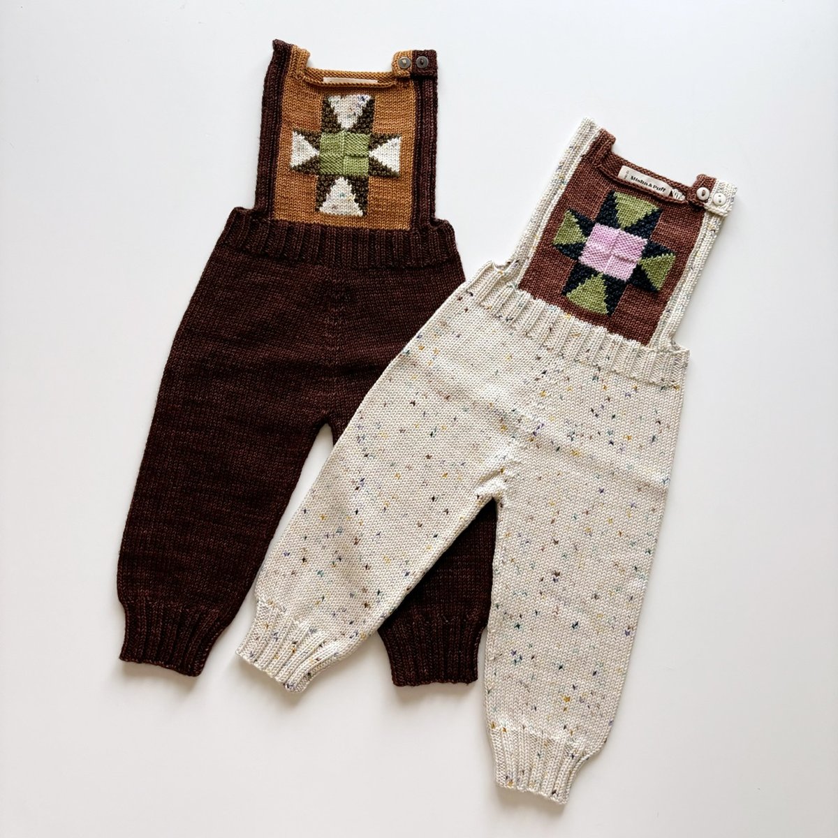 ロンパース・カバーオール misha&puff Nova Quilt Overall Atlantic Nova Quilt Overall in Fig by Misha & Puff - Last One In