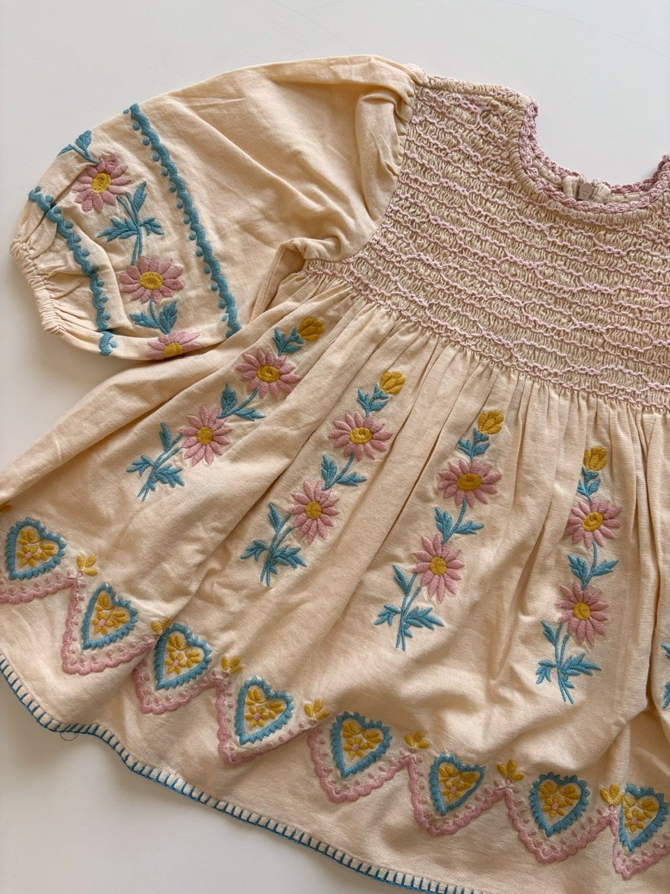 ワンピース Apolina Penny Smock Dress - Cashew 2-3y Apolina Cashew Penny Smock Dress – Ladida